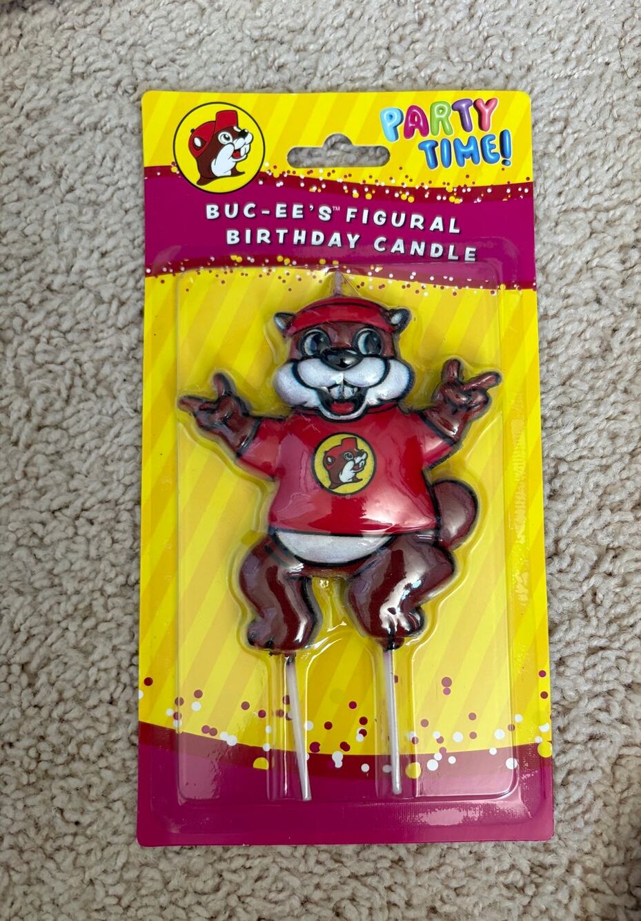 Buc-ee’s Buc-ee Beaver Figurine Birthday Candle 4" Party Cake Topper New